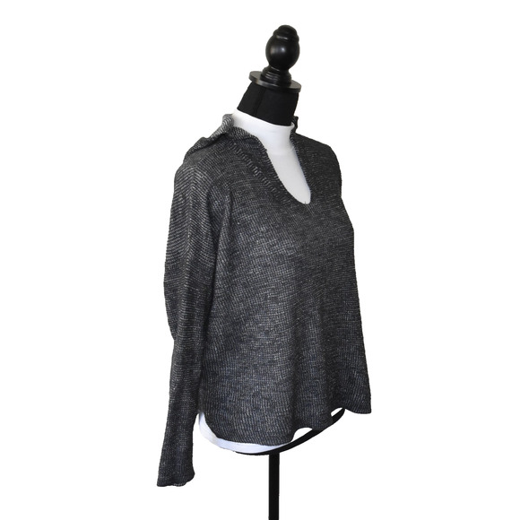 A5 Auth EILEEN FISHER Organic Linen Organic Cotton 2 Tone Box Top Sweater Size S - Picture 3 of 8